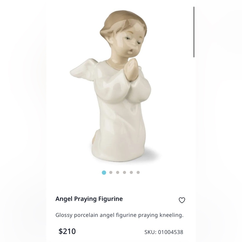 Lladro NWT Elegant Praying Angel Figurine - NEW IN BOX!